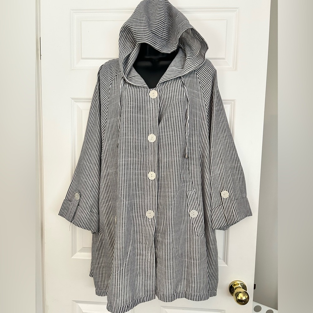 NWOT  Striped Linen Jacket